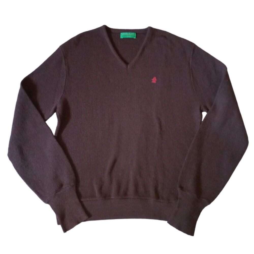 ❤️SALE! PRICE FINAL!❤ Vintage Grand slam Brown V-Neck Sweater Size XL